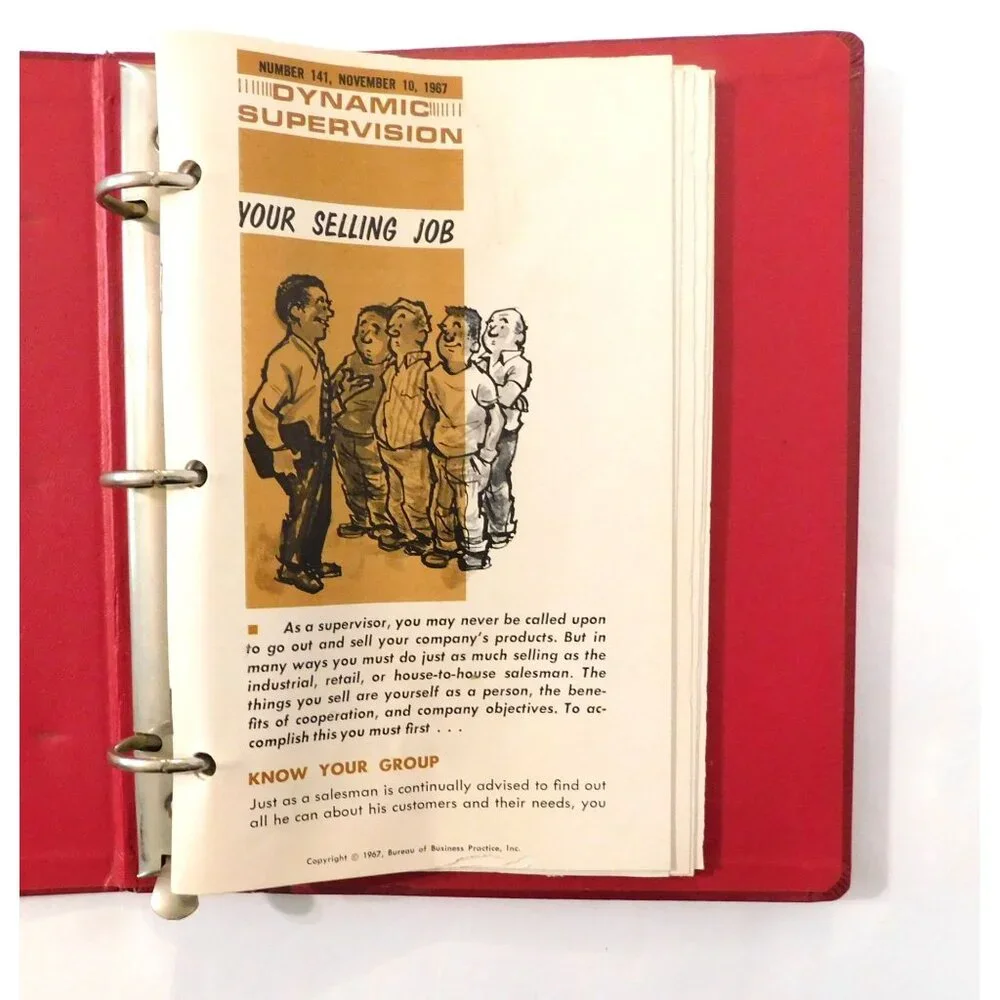 Vintage Dynamic Supervision Supervisor Handbook 1967 Ephemera Hardcover Binder